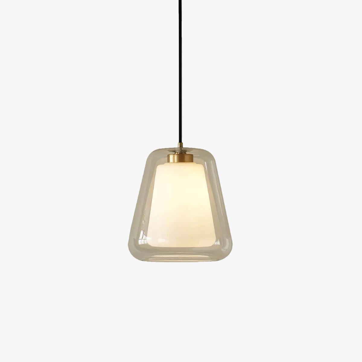 Ate modern pendellampa i guld