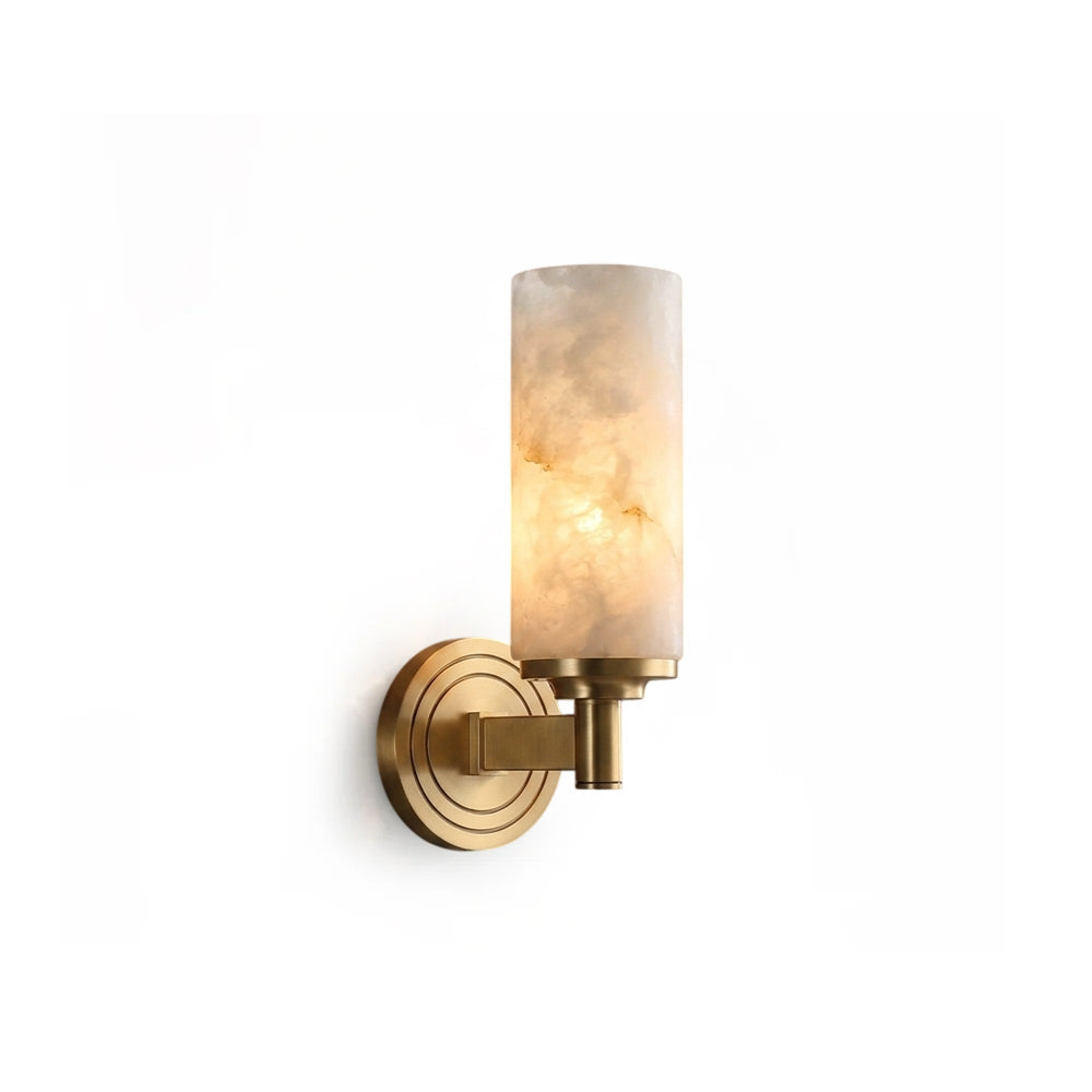 Navenford cylindrisk vägglampa i alabaster