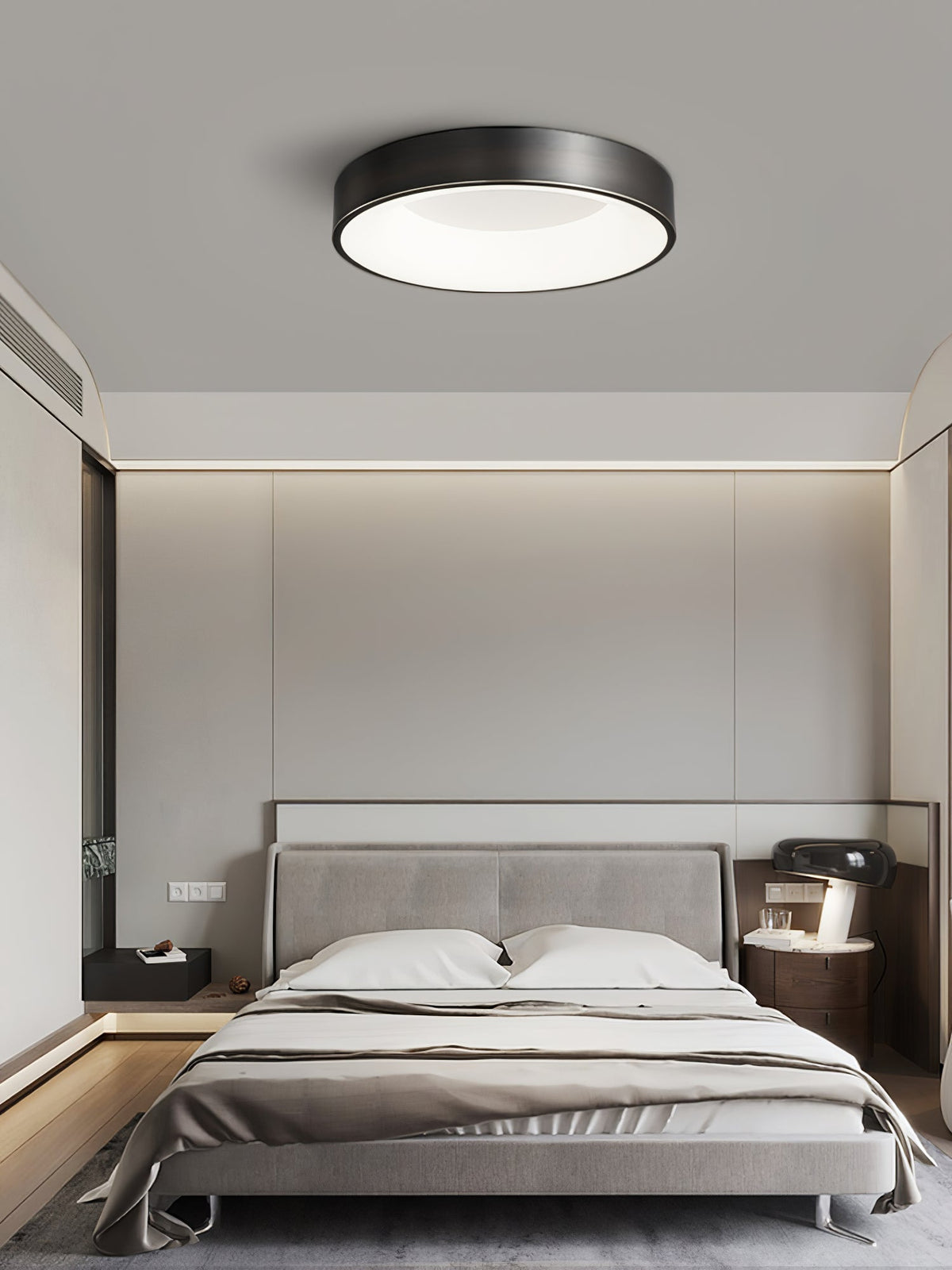 Zetheos modern minimalistisk taklampa i mässing