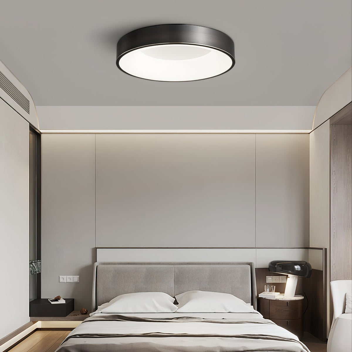 Zetheos modern minimalistisk taklampa i mässing