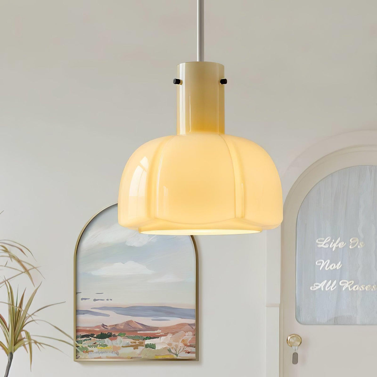 Zentara moderne pendellampe i glas