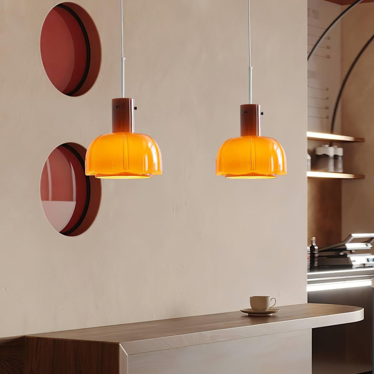 Zentara moderne pendellampe i glas