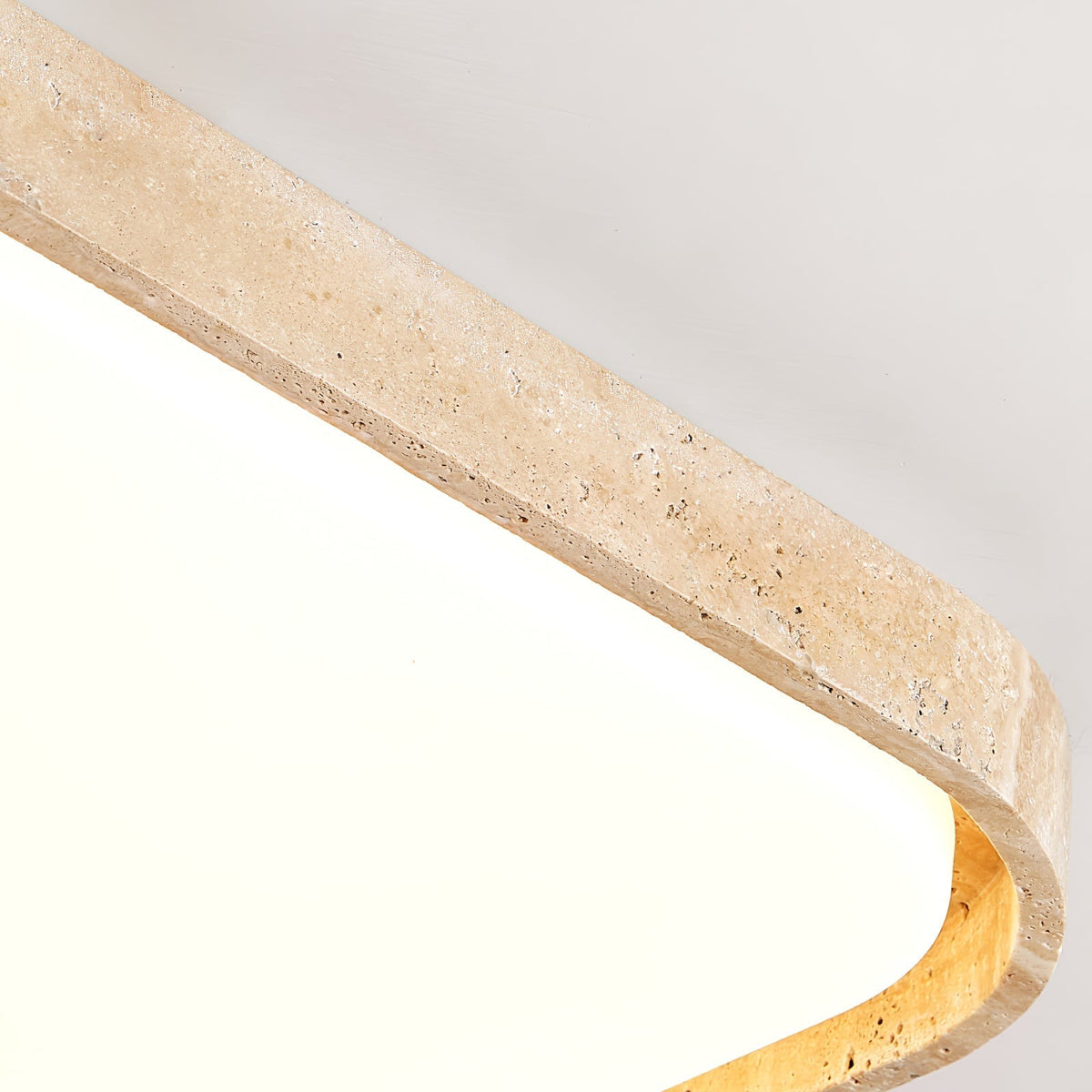 Aisle firkantet loftslampe i travertin