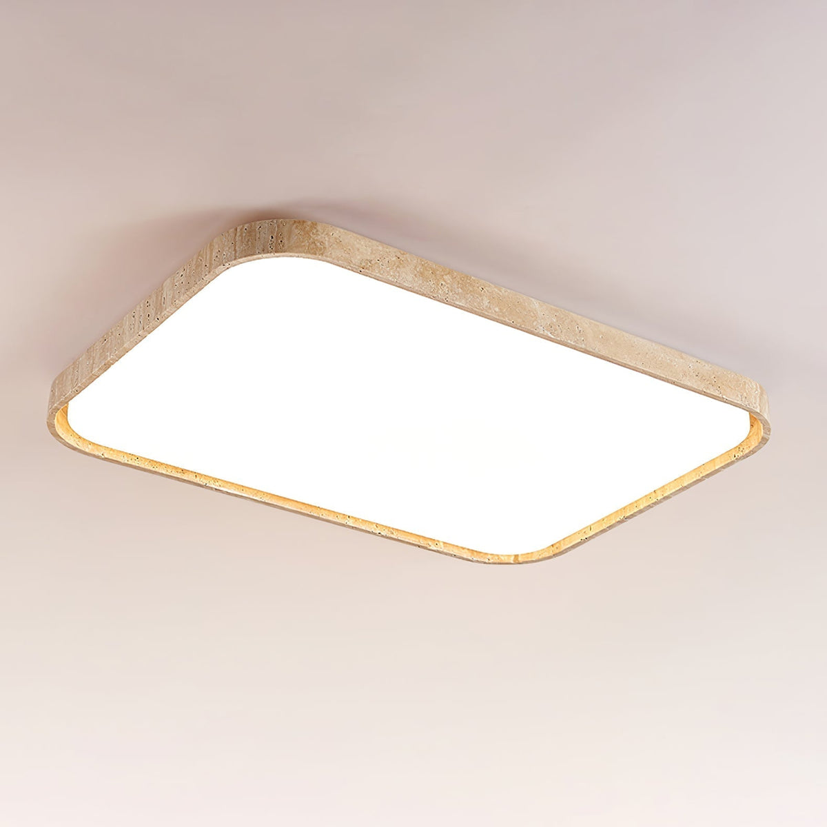Aisle firkantet loftslampe i travertin