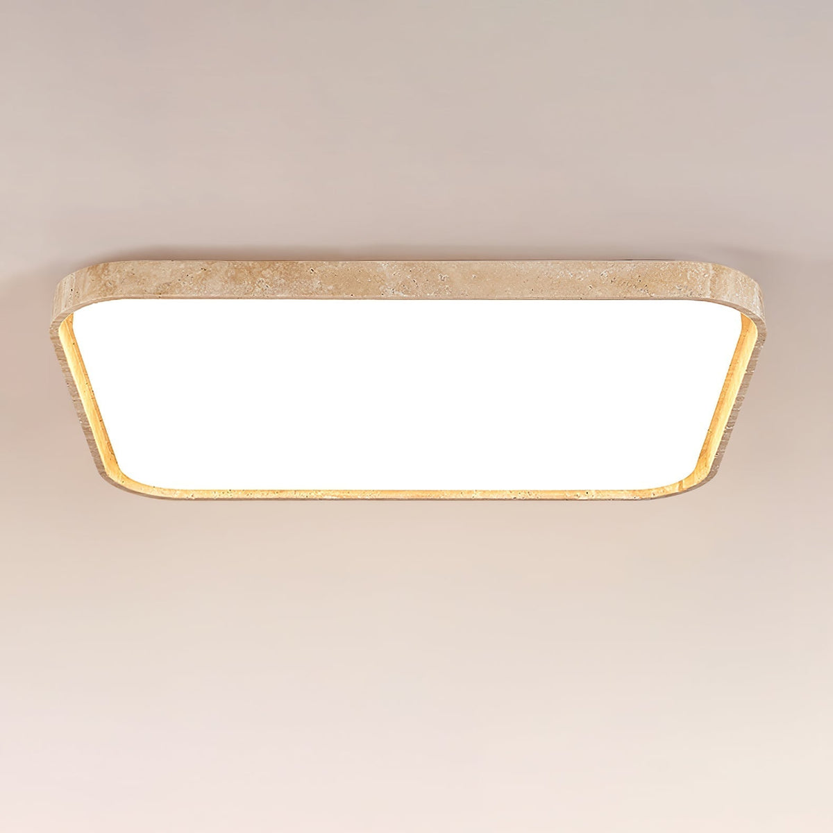 Aisle firkantet loftslampe i travertin