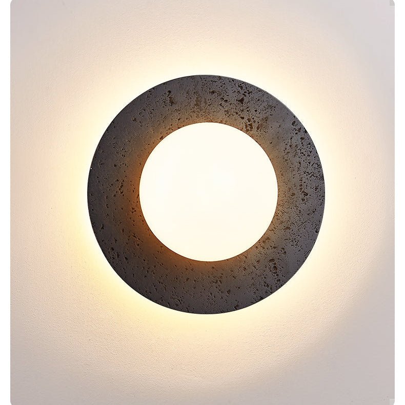 Otto globe-loftlampe i sort travertin