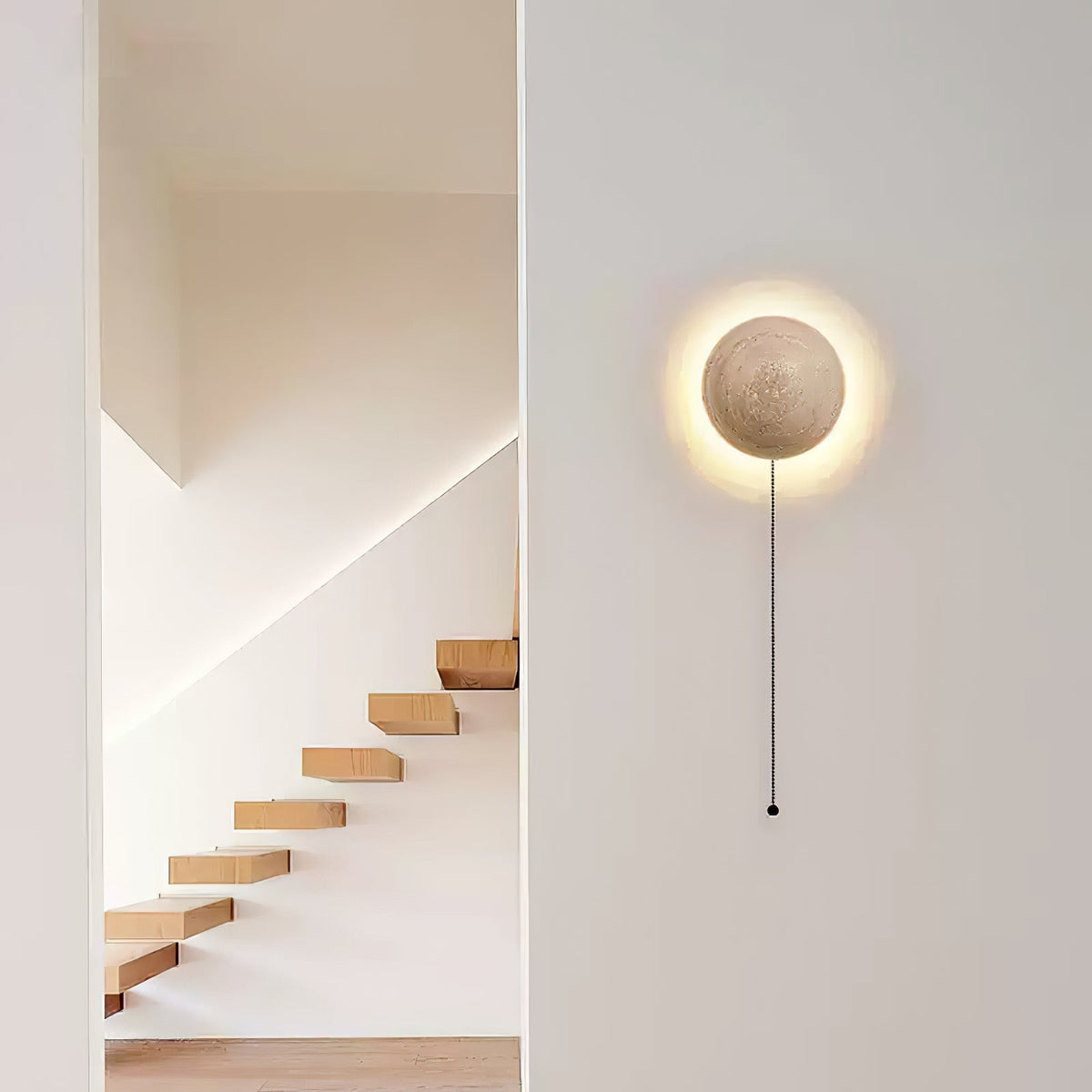 Vexael minimalistisk vägglampa i travertin
