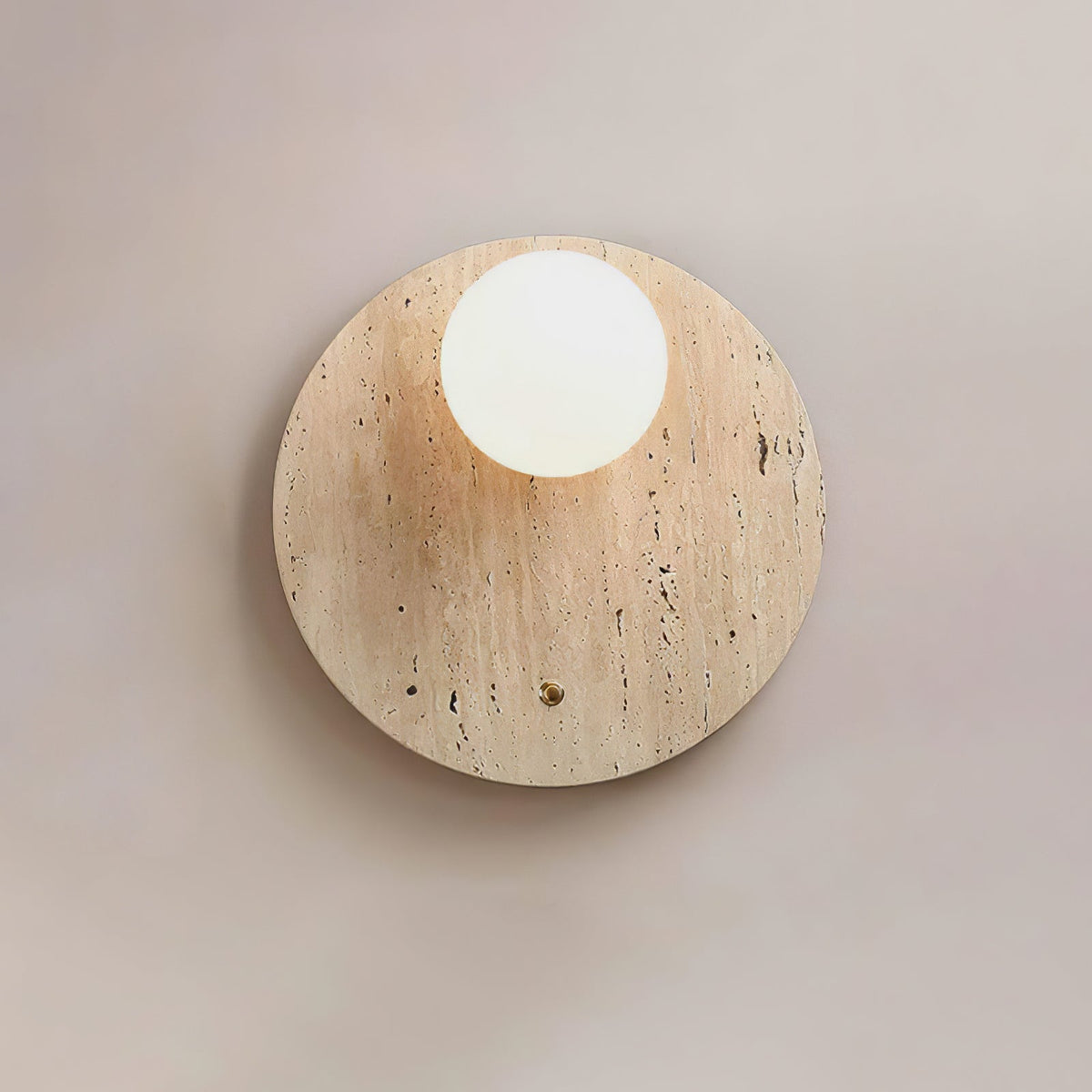 Aurevon minimalistisk vägglampa i travertin