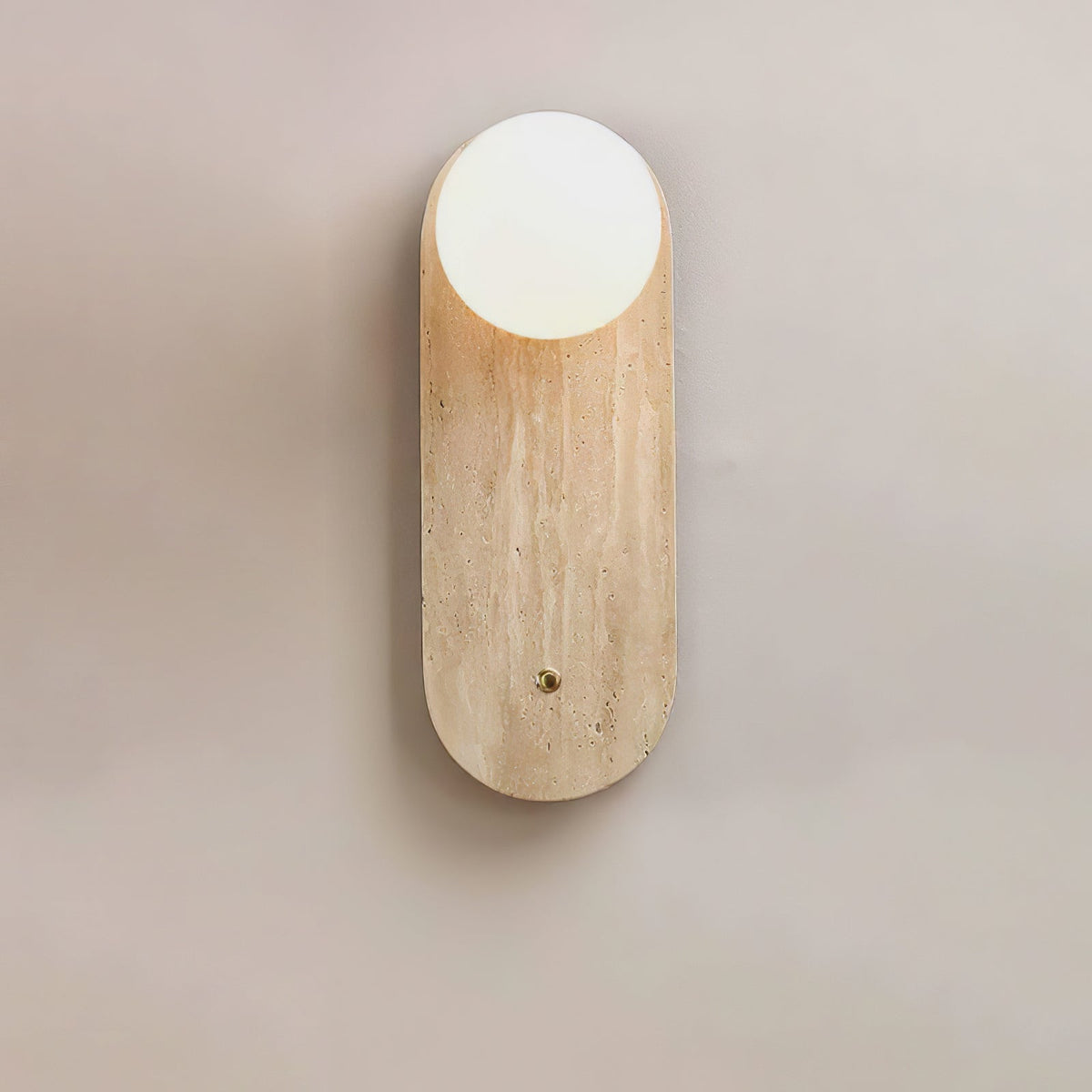 Aurevon minimalistisk vägglampa i travertin