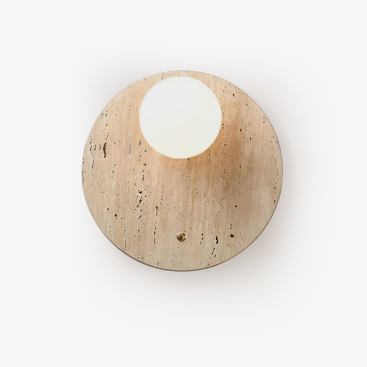 Aurevon minimalistisk vägglampa i travertin