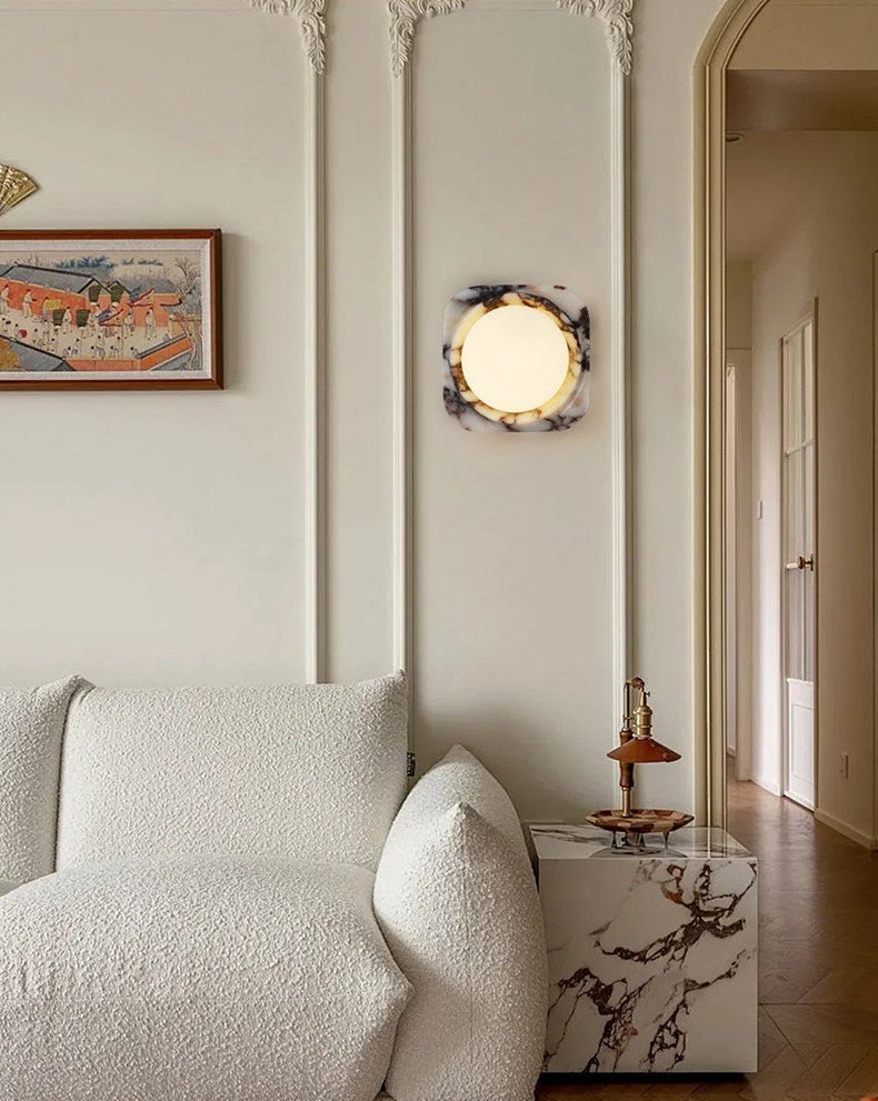 Elvena Lunar Marble Wall Light
