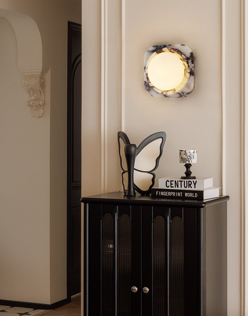Elvena Lunar Marble Wall Light