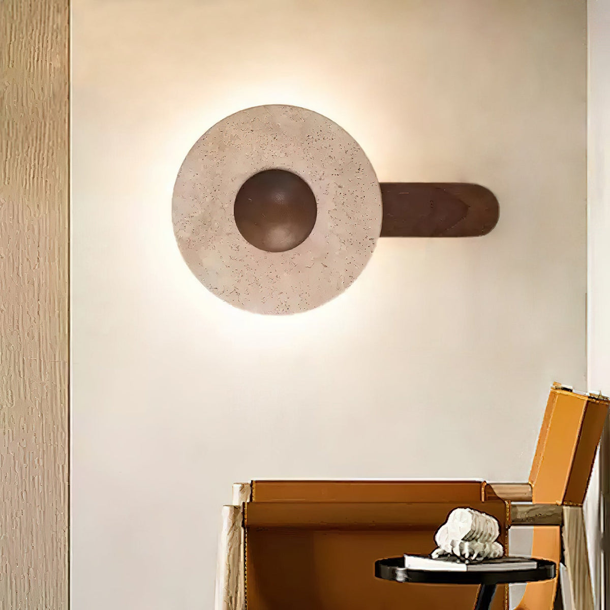 Nymarora Circular Travertine Wall Light