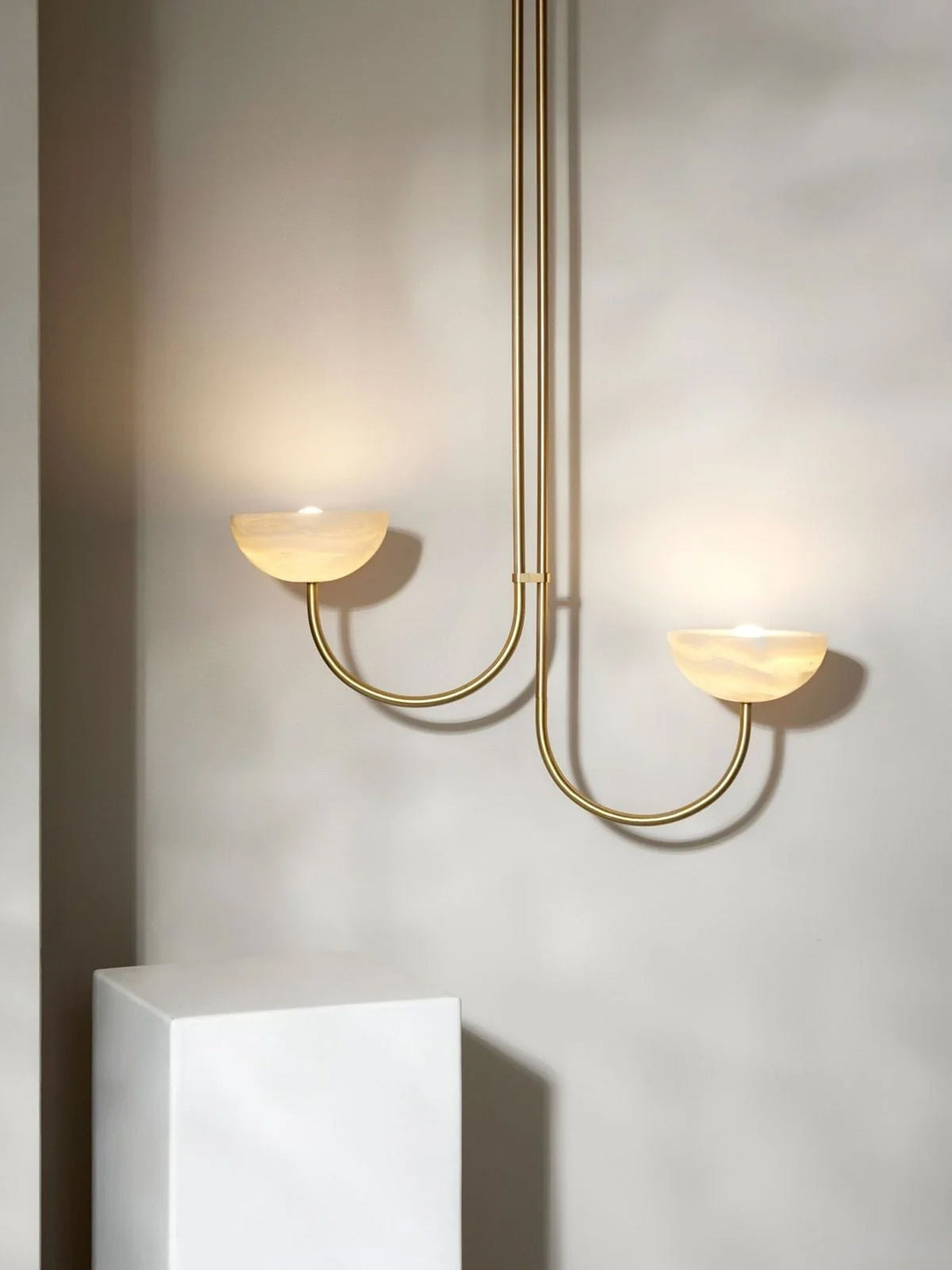 Hartvik Duo pendellampa i alabaster