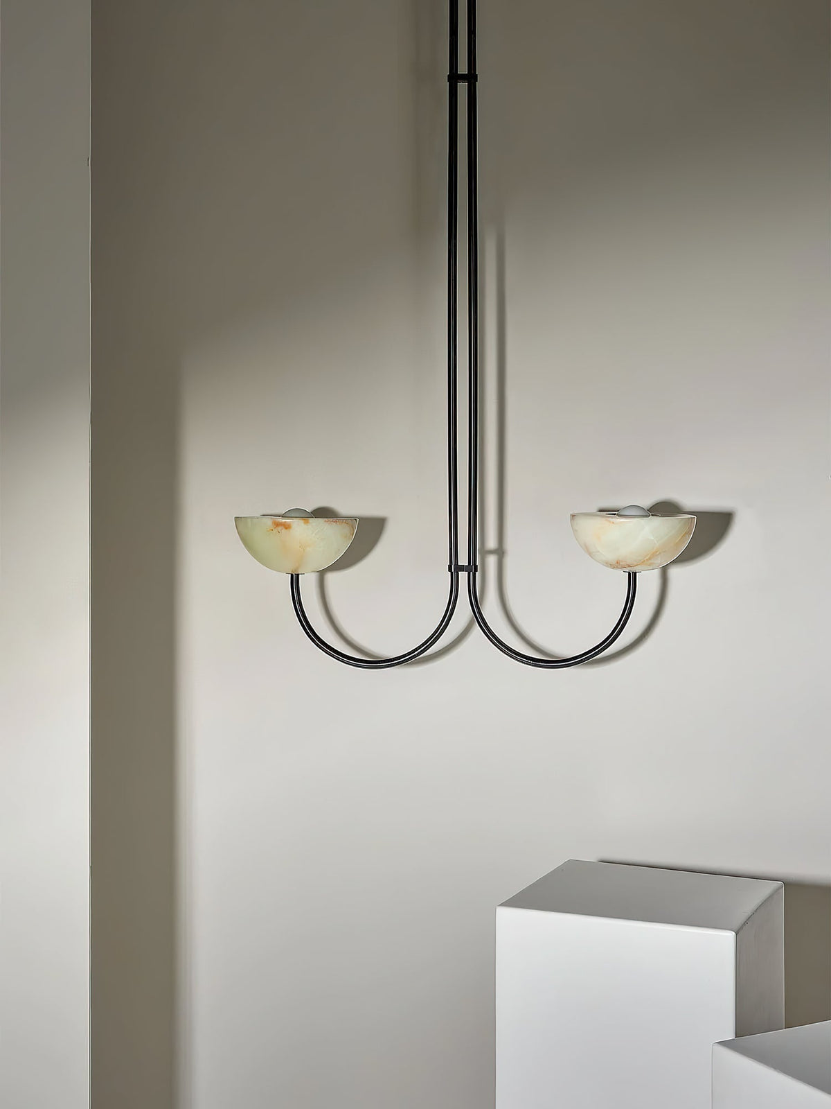 Hartvik Duo pendellampa i alabaster