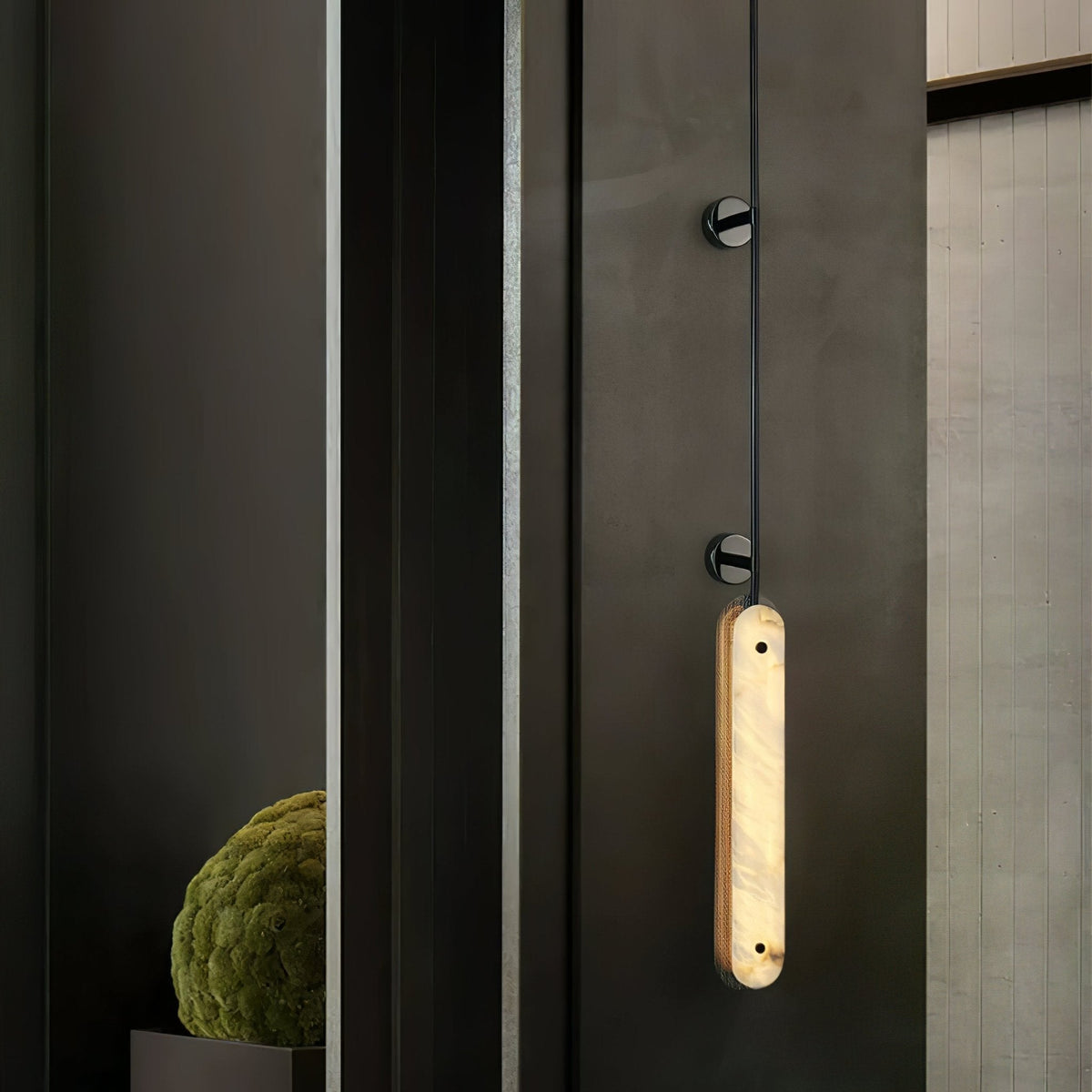 Candeeiro suspenso vertical em alabastro Ilaeir