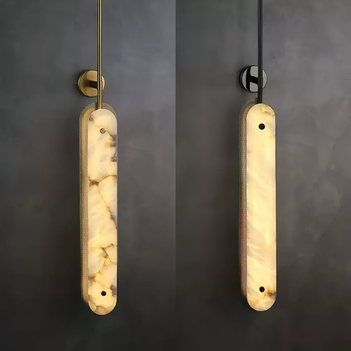 Candeeiro suspenso vertical em alabastro Ilaeir