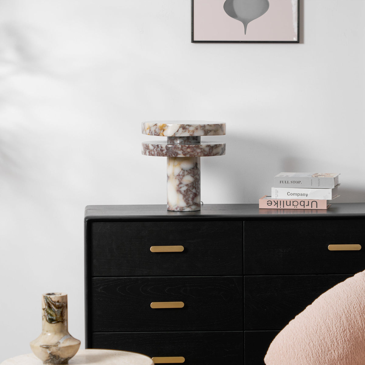 Selerine marmorbordlampe