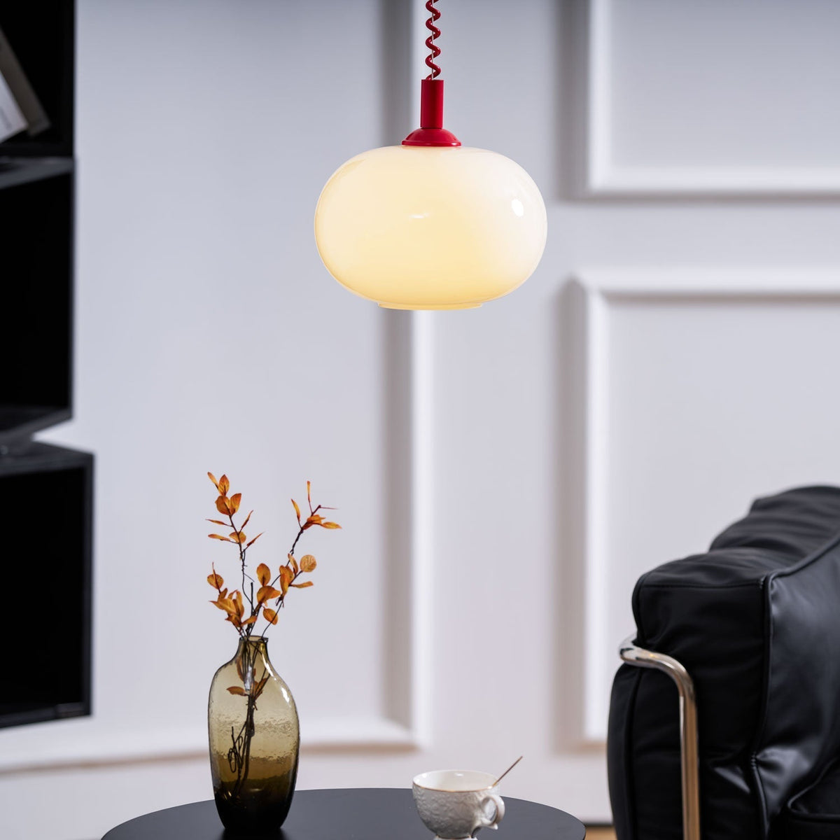 Euvora klassískt glerhengiljós