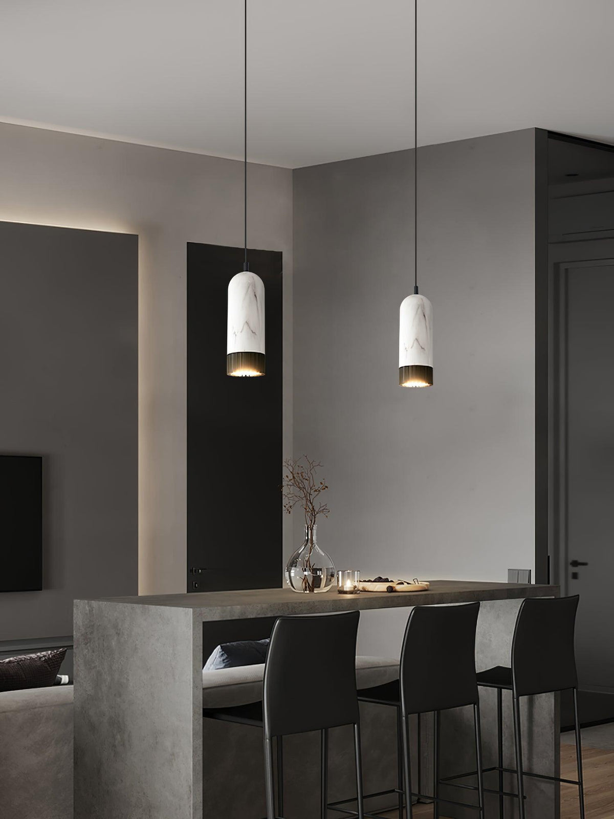 Petisena modern pendellampa i marmor