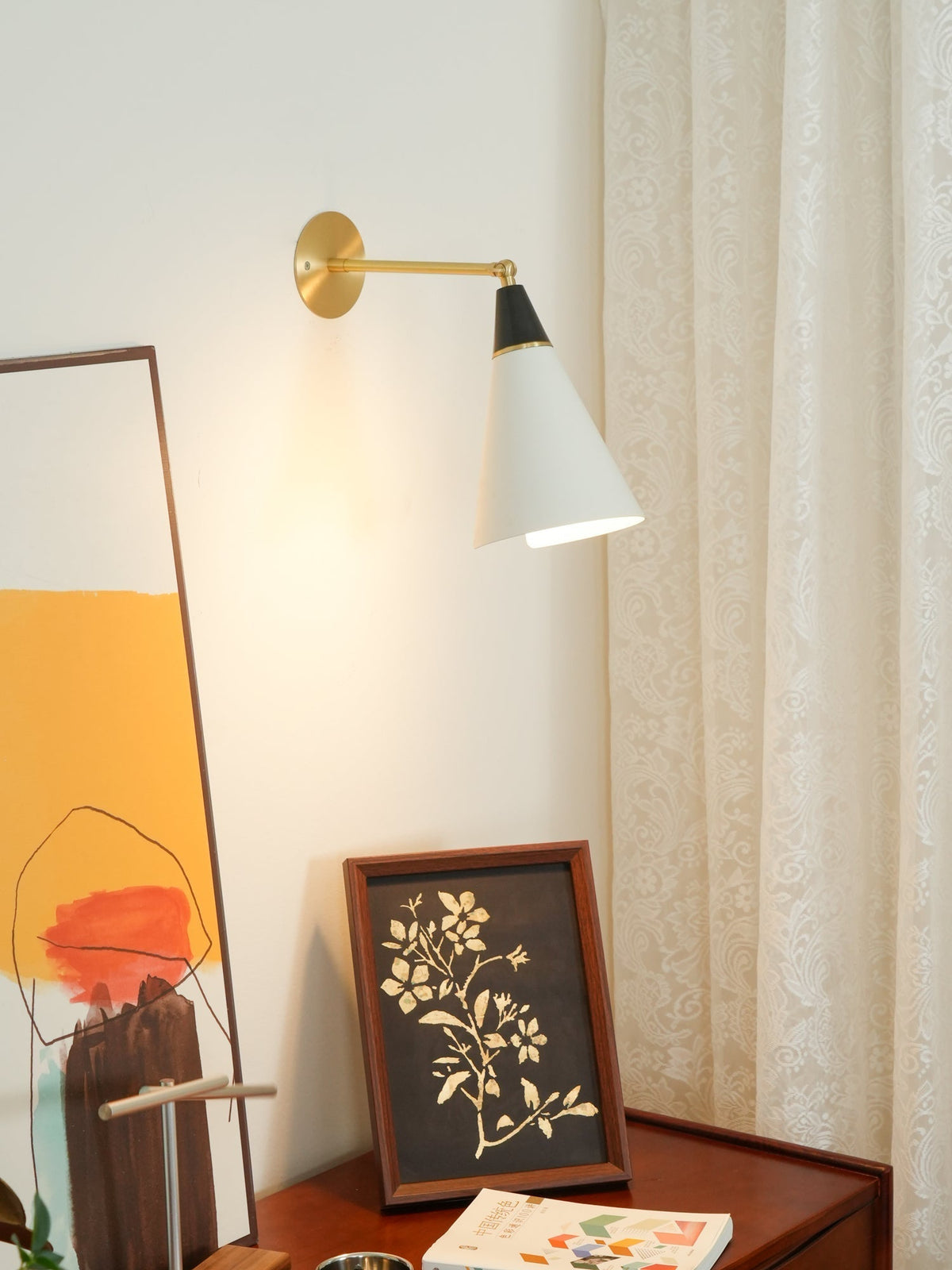 Orieiella moderne minimalistisk væglampe i messing