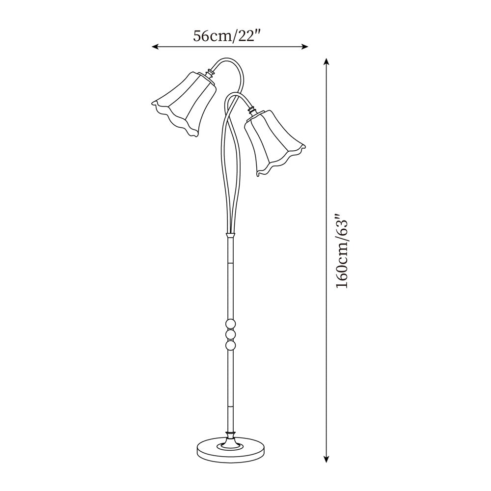 Tuliple-gulvlampe