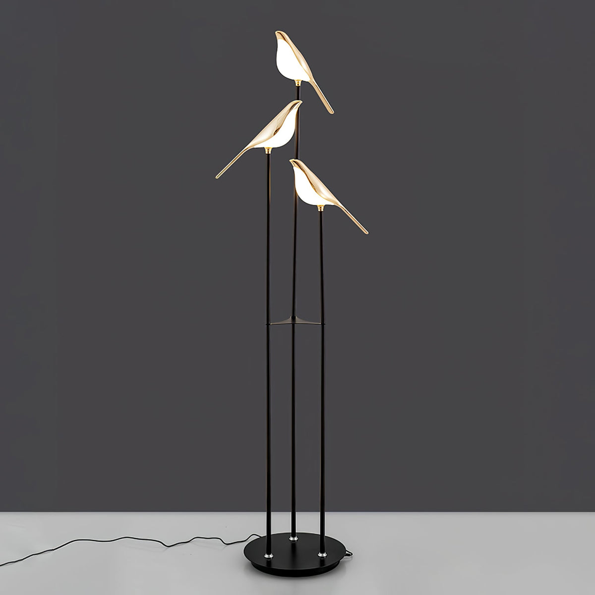 Vont Art Deco-gulvlampe i messing