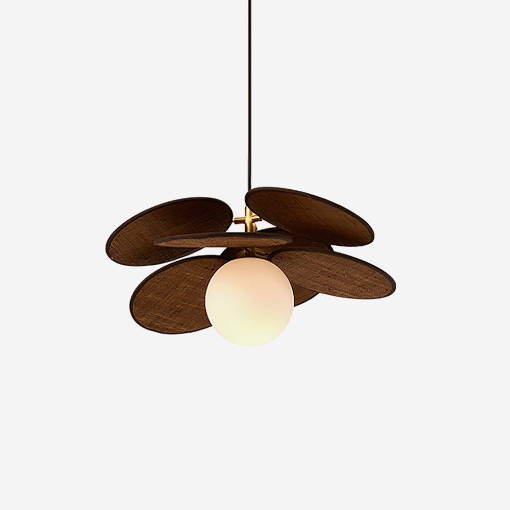 Elvo Wooden Petal Pendant Light