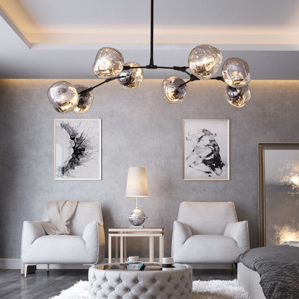Arisha moderne globuslava-loftlampe med 3 pendler