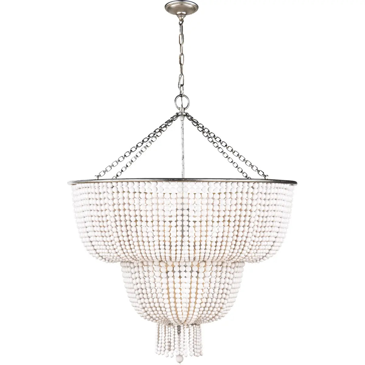 Silva-vintage-tyylinen LED-riippuvalaisin, valkoinen/kirkas, ruokailu- ja olohuoneeseen, metalli ja kristalli