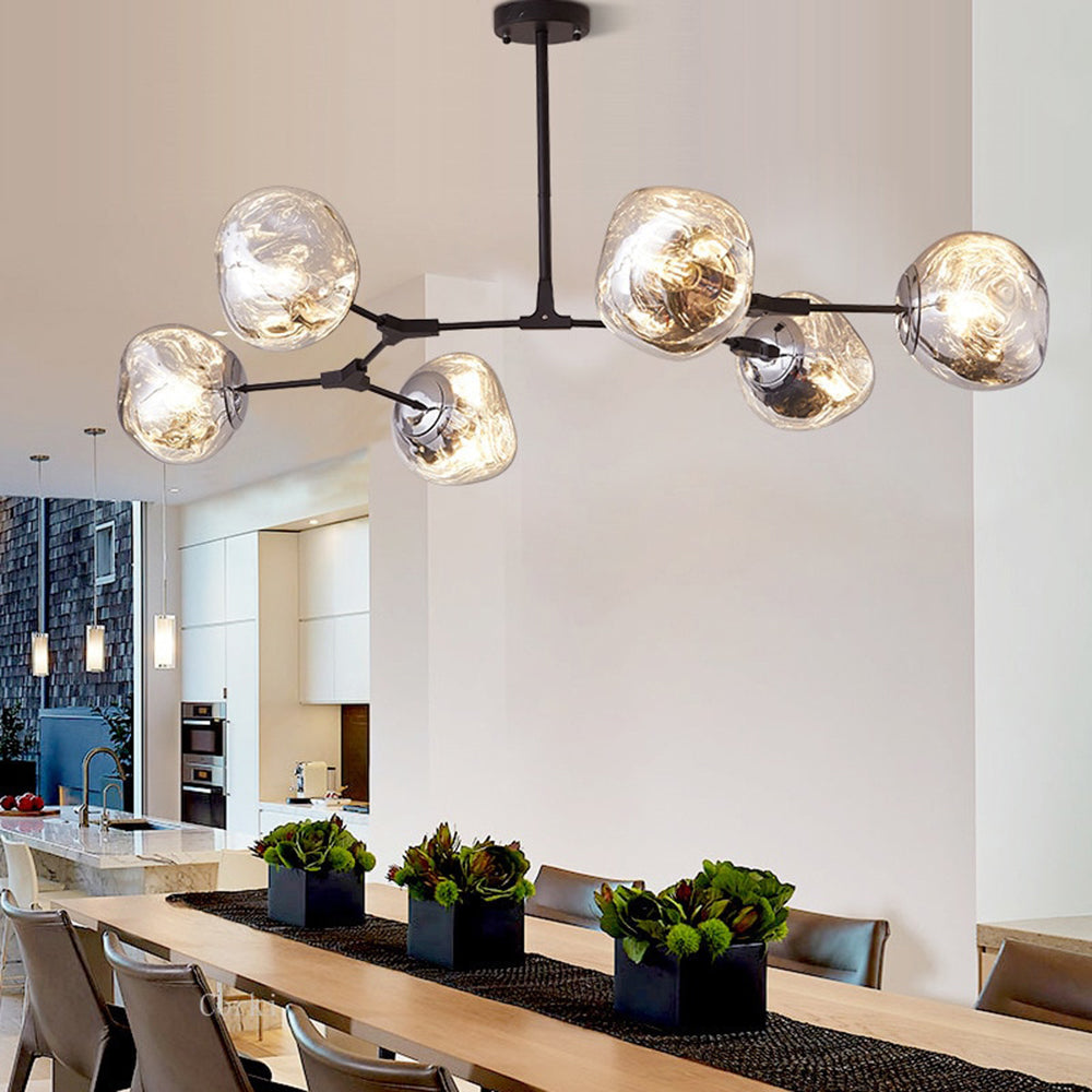 Arisha moderne globuslava-loftlampe med 3 pendler