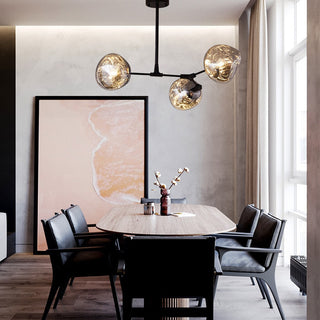 Mirza Modern Pendellampa Klot Design Guld Metall/Akryl Sovrum/Vardagsrum