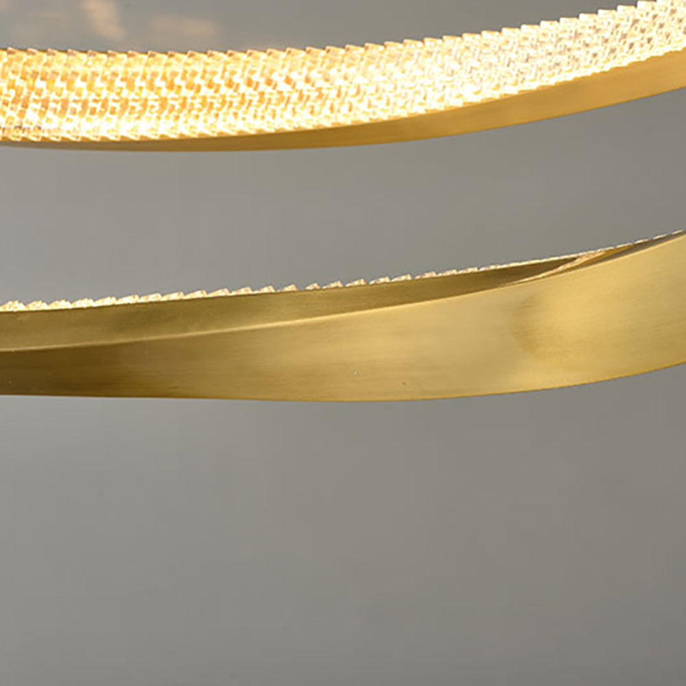 Arisha minimalistisk ringformad spiralpendellampa, guld