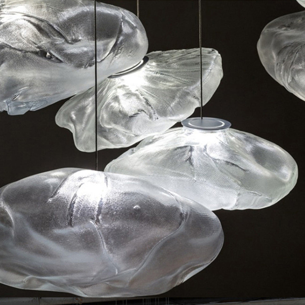 Avi minimalistisk sfærisk pendel i glas, 3 farver