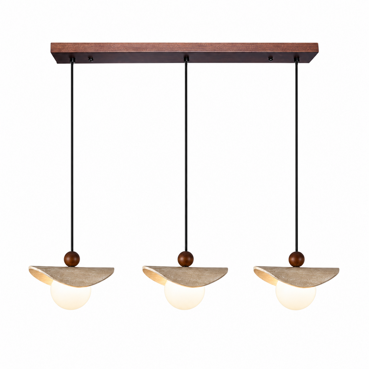 Jorwick pendel-lampe med travertinperler