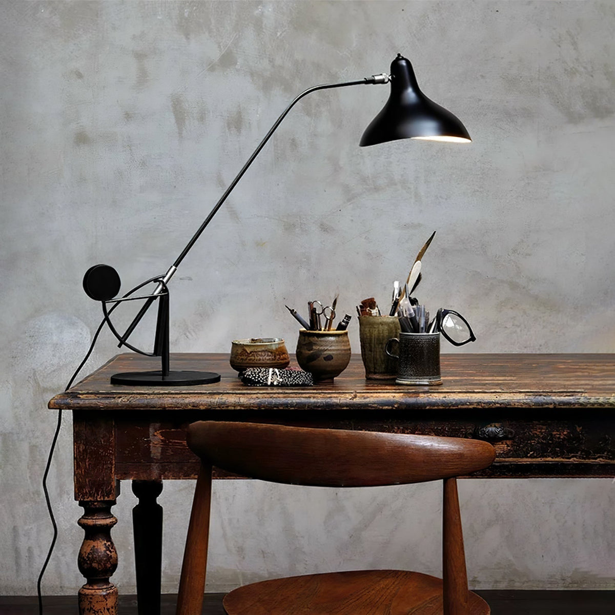 Sfera industriell bordslampa
