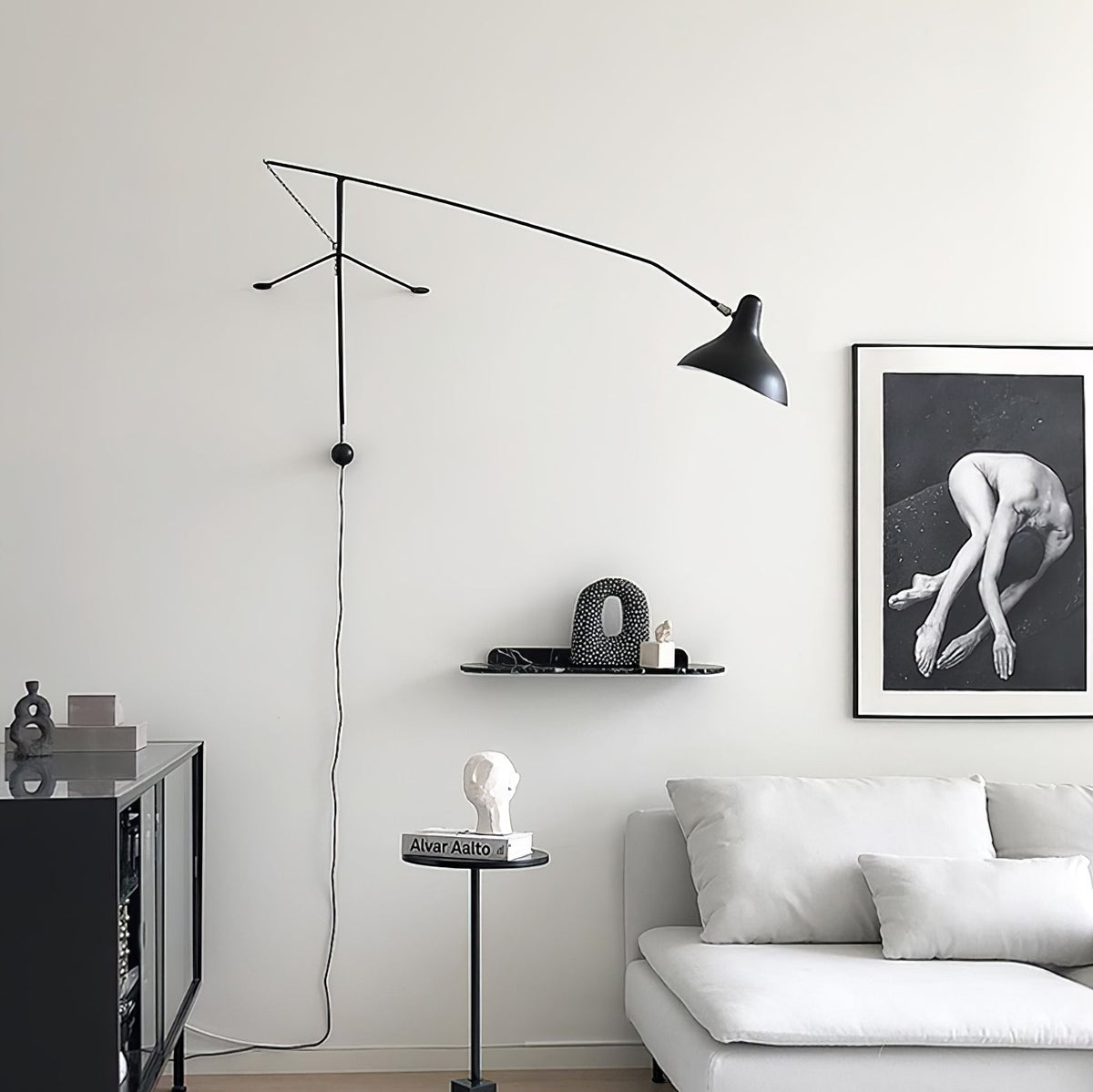 Candeeiro de parede moderno minimalista com braço Ivsolarae