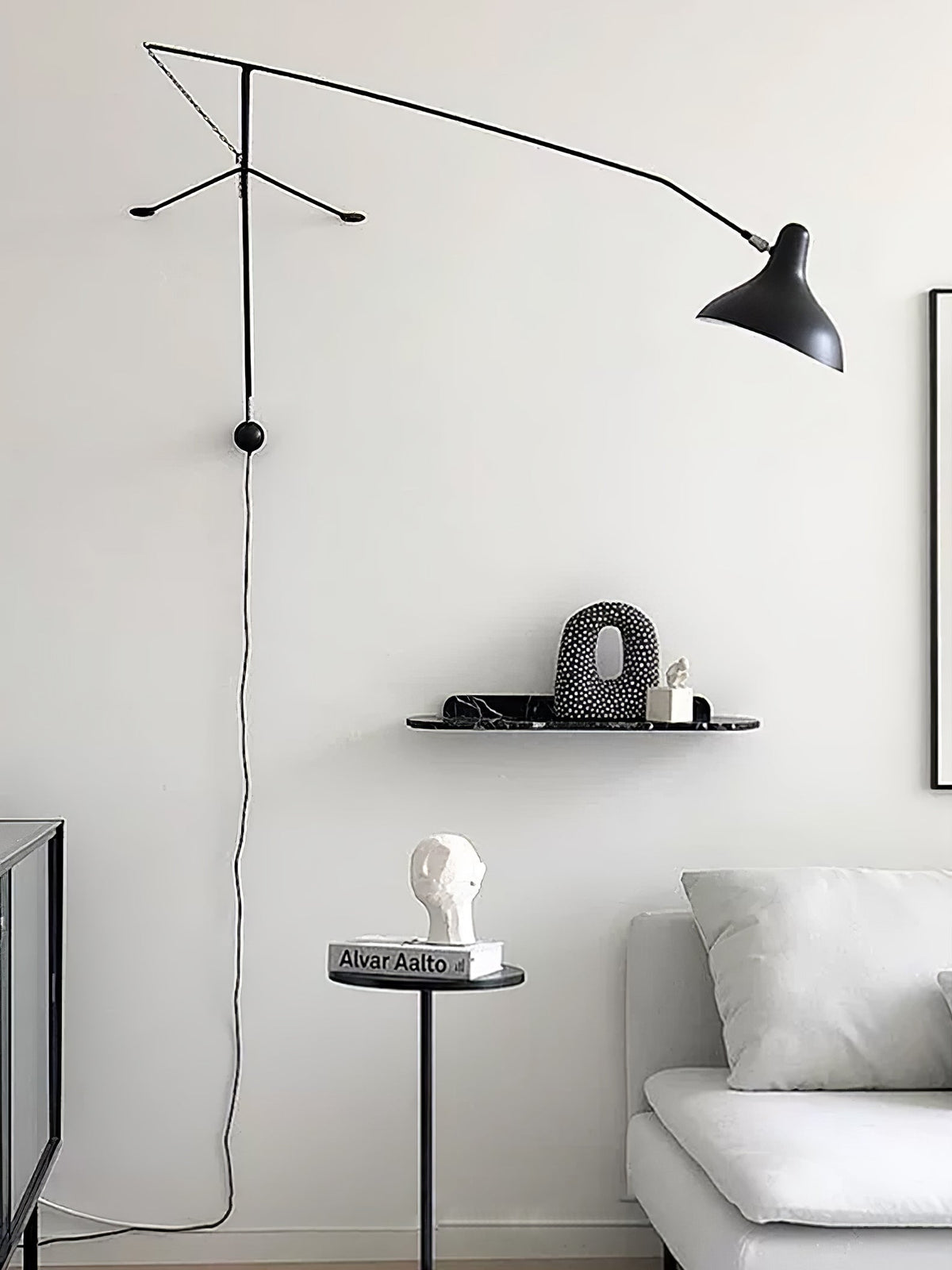Candeeiro de parede moderno minimalista com braço Ivsolarae