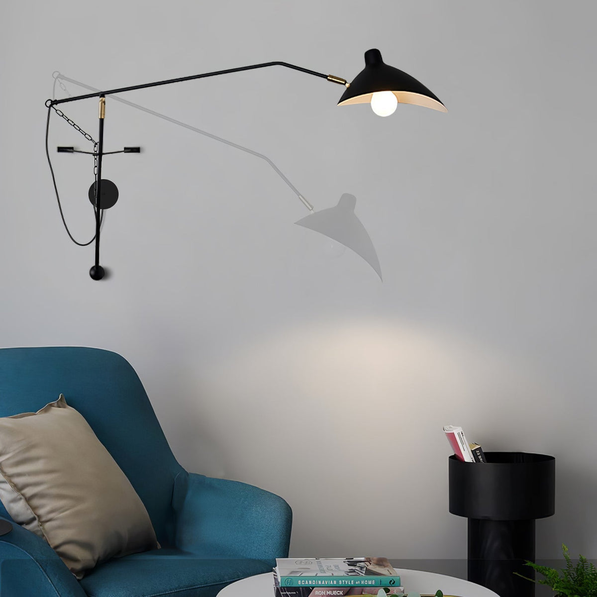 Candeeiro de parede moderno minimalista com braço Ivsolarae