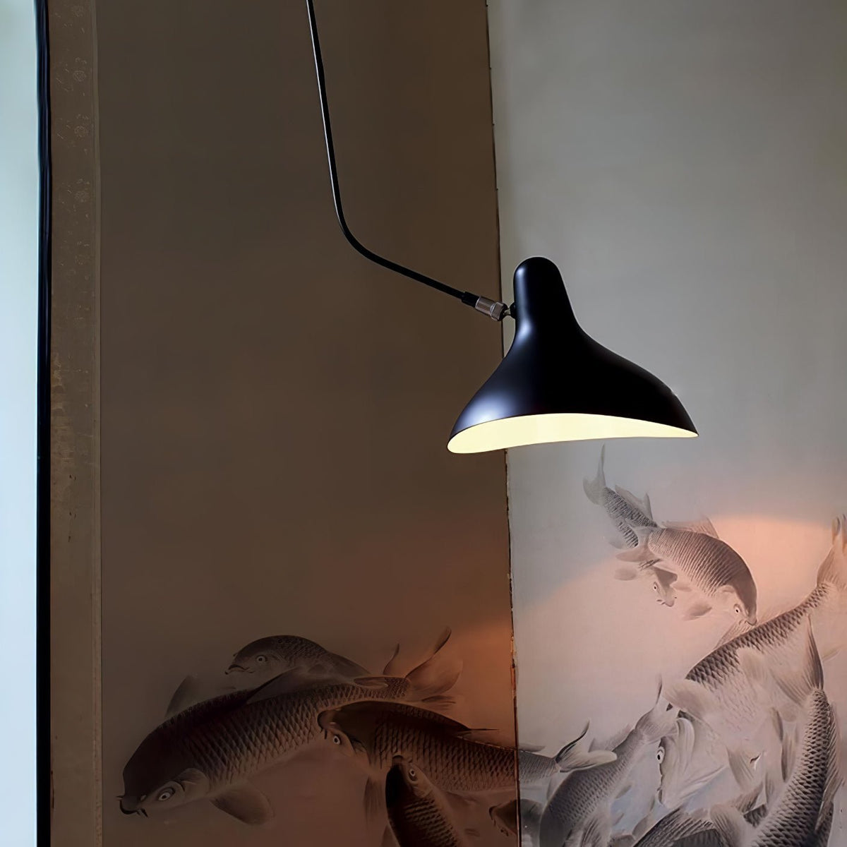 Candeeiro de parede moderno minimalista com braço Ivsolarae