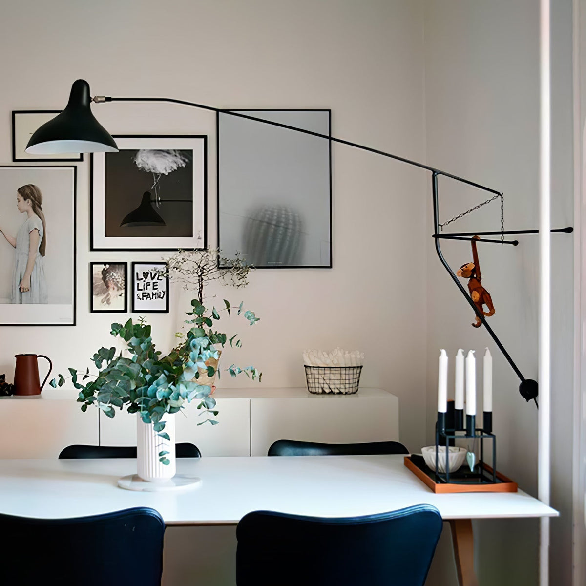Candeeiro de parede moderno minimalista com braço Ivsolarae