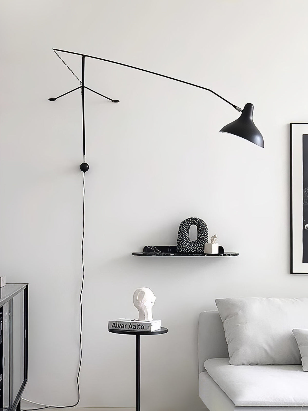 Candeeiro de parede moderno minimalista com braço Ivsolarae