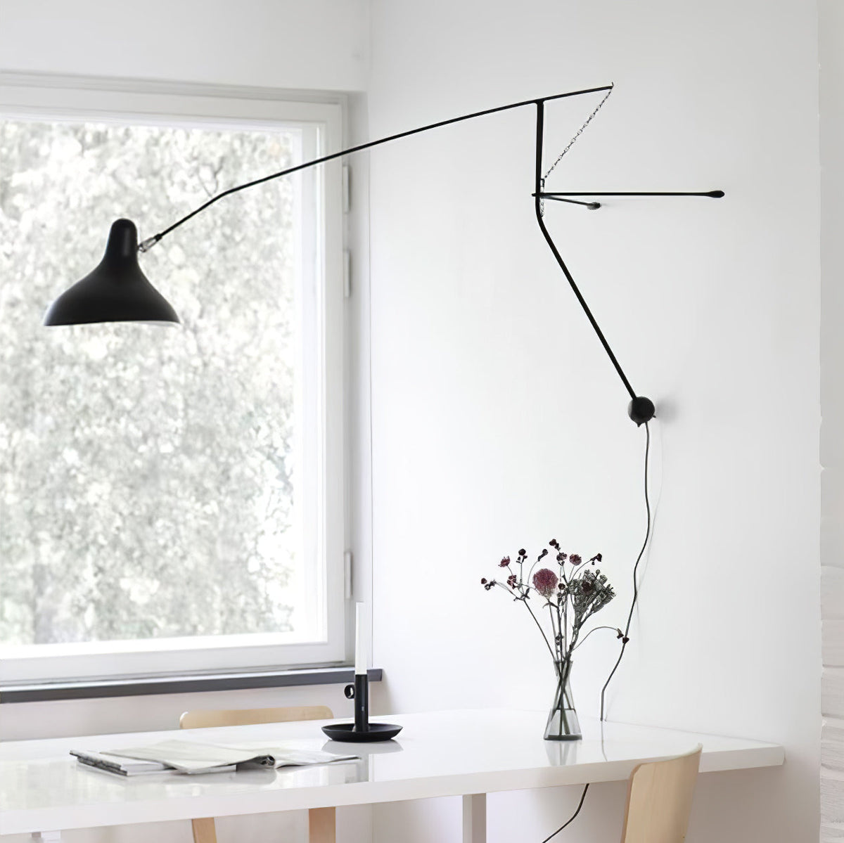 Candeeiro de parede moderno minimalista com braço Ivsolarae