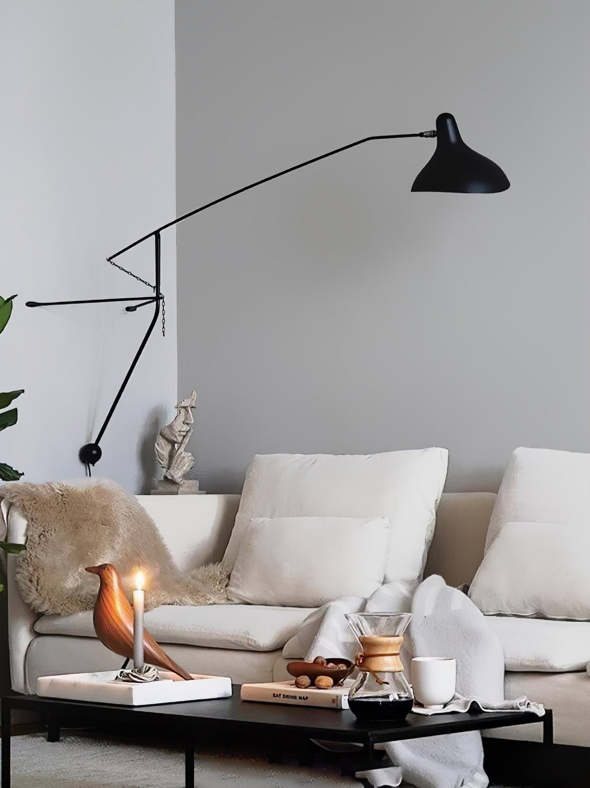 Candeeiro de parede moderno minimalista com braço Ivsolarae