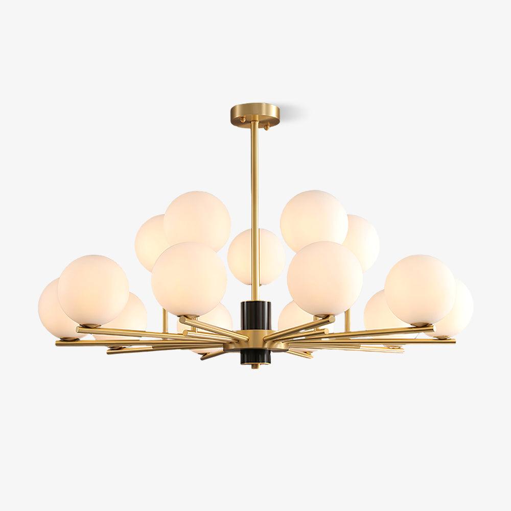 Covynel messinglysekrone i mid-century-stil