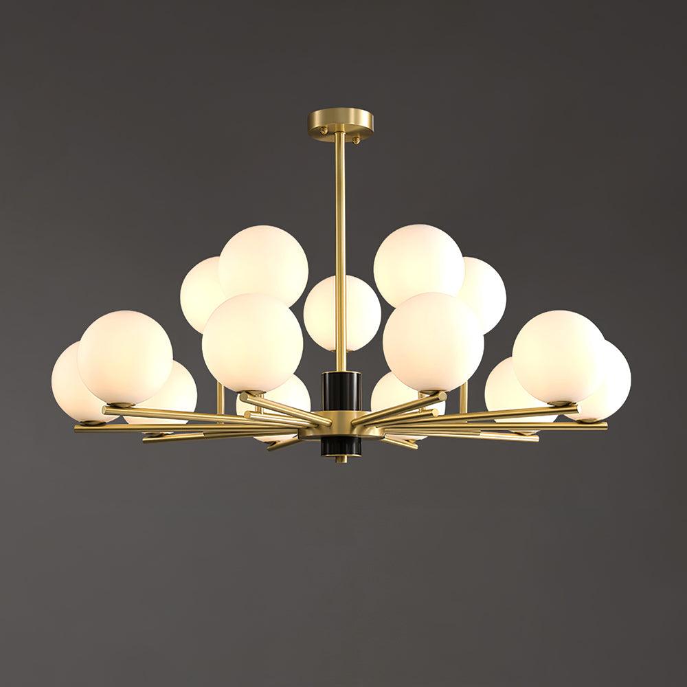 Covynel messinglysekrone i mid-century-stil