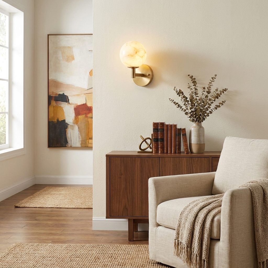 Ravelmere Alabaster Wall Sconce