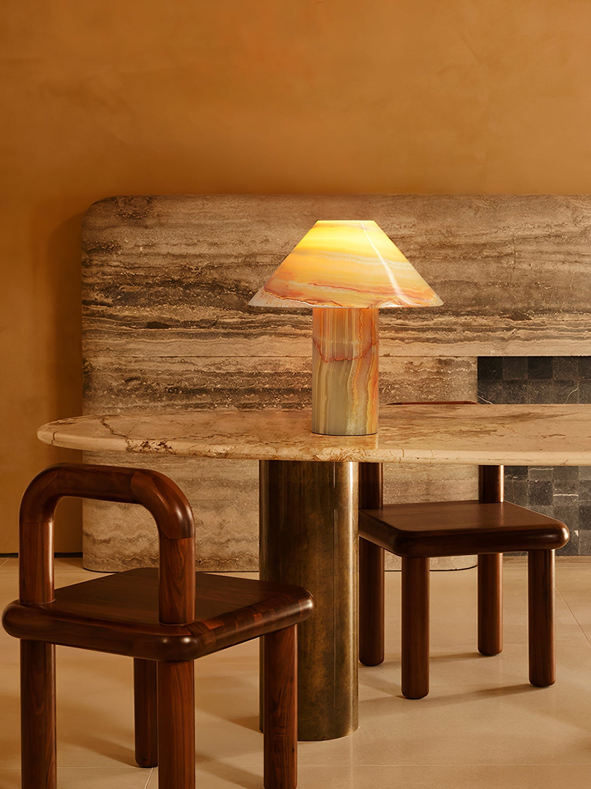 Velalelia vintagebordlampe i jade