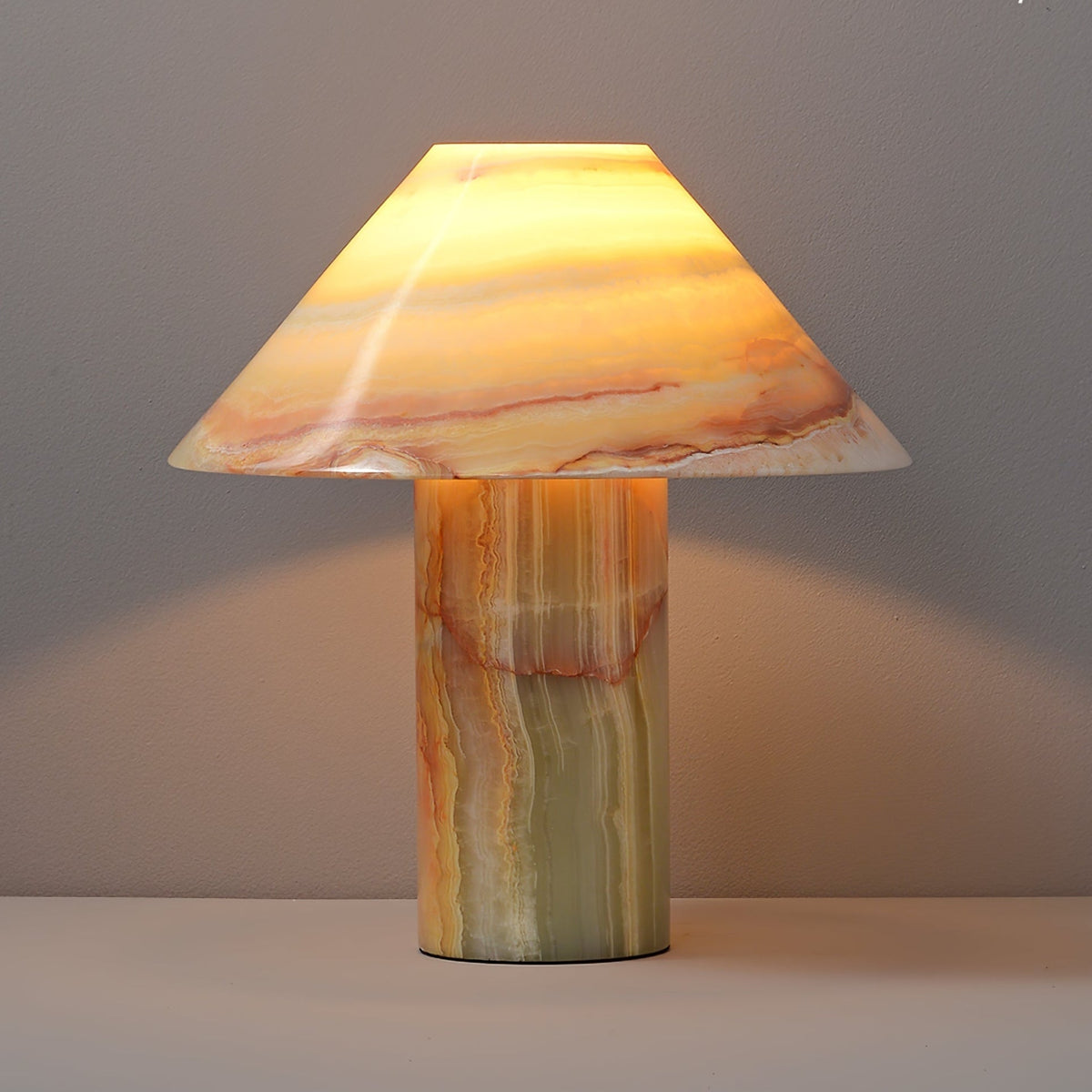 Velalelia vintagebordlampe i jade