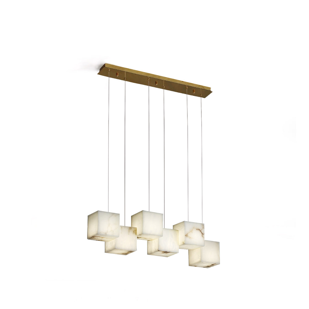 Alabasterikattokruunu, kuutiomainen laatikkomainen eleganssi